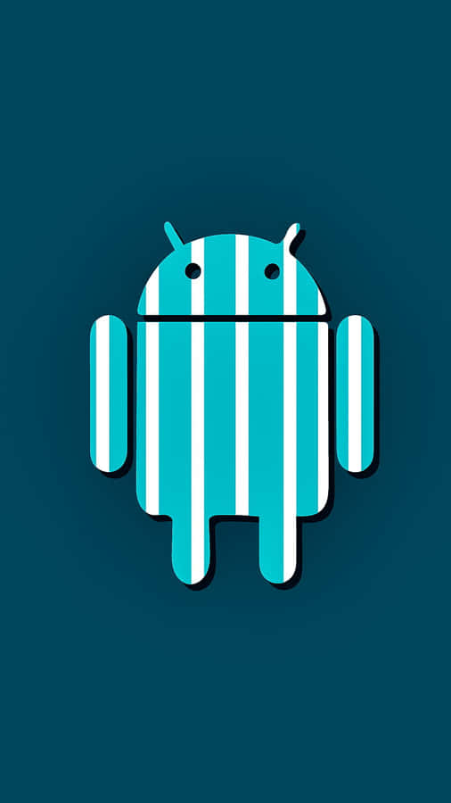 A Blue And White Android Logo On A Blue Background Wallpaper