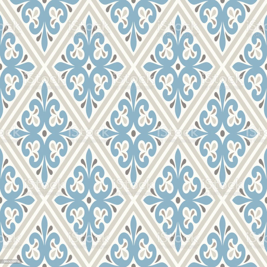 A Blue And White Tile Pattern Stock Photo Wallpaper