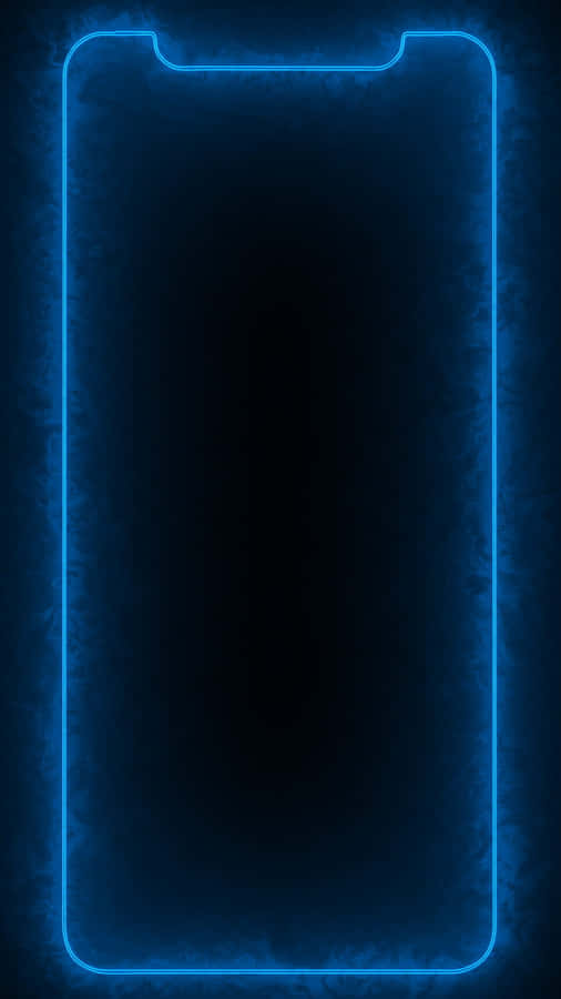 A Blue Glowing Phone Screen On A Dark Background Wallpaper