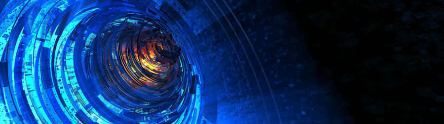 A Blue Spiral With A Blue Background Wallpaper