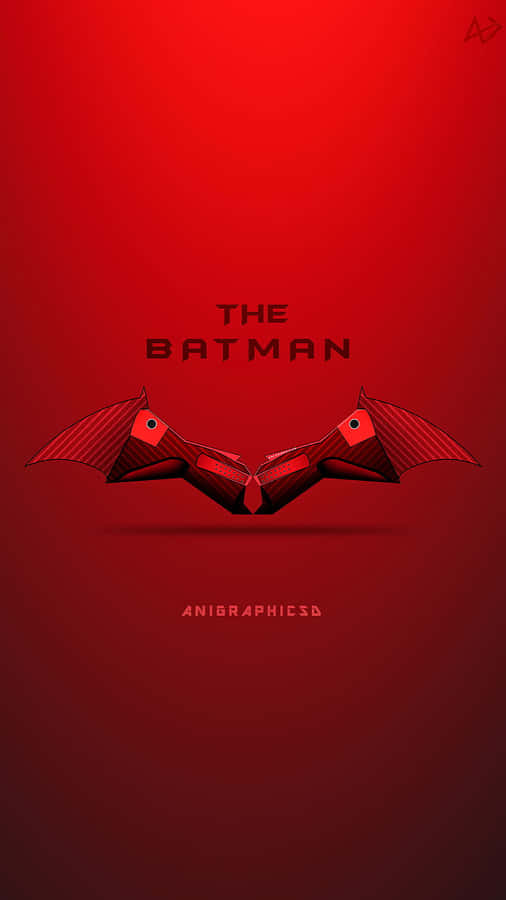 A Bold Red Batman Logo On A Black Background Wallpaper
