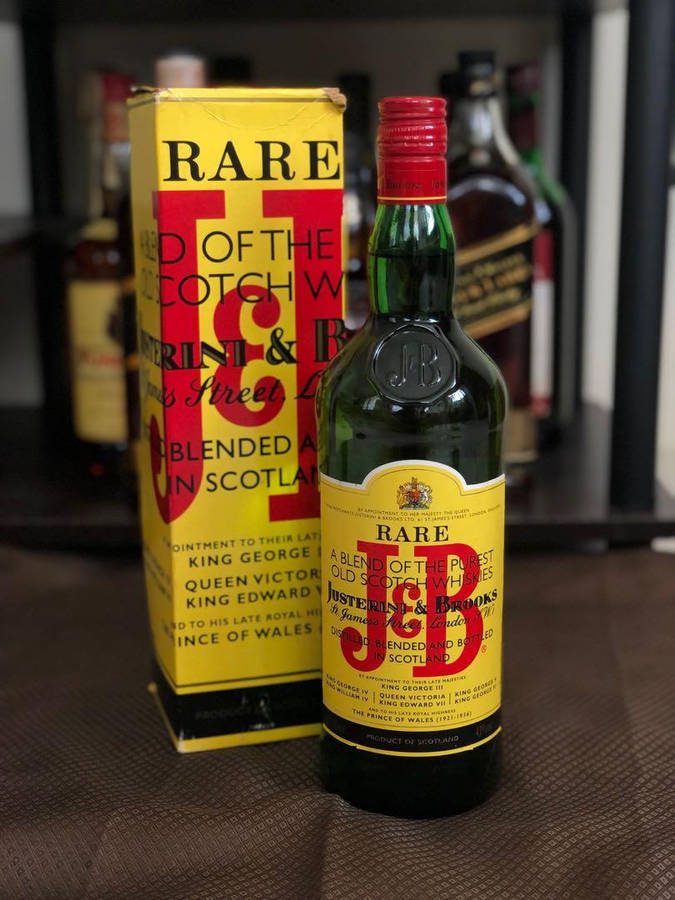 A Bottle Of J&b Rare Scotch Blended Whisky Wallpaper