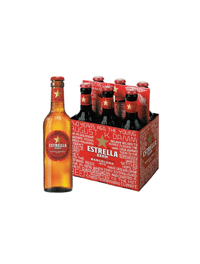 A Box Of Estrella Damm Beers Wallpaper