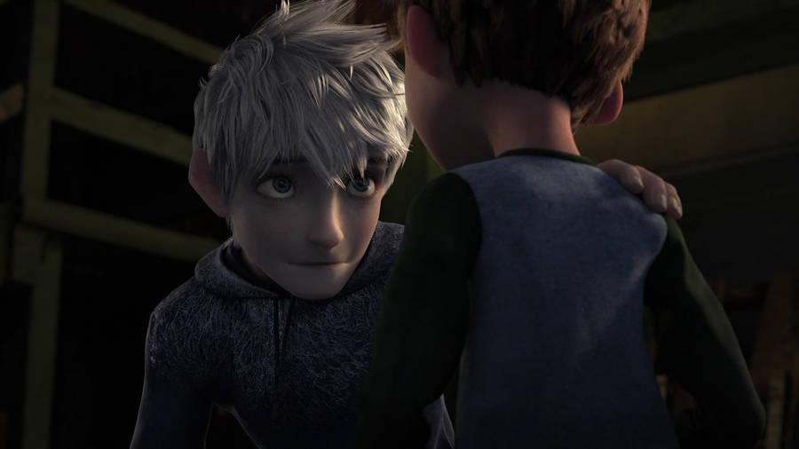 A Boy Is Hugging Another Boy In An Animated Movie Wallpaper