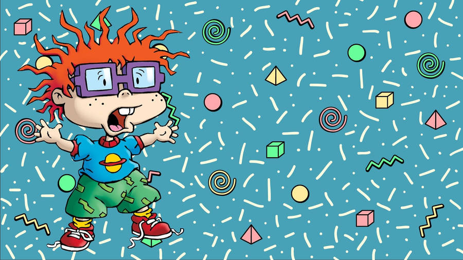 A Cartoon Character With Red Hair And Glasses Wallpaper