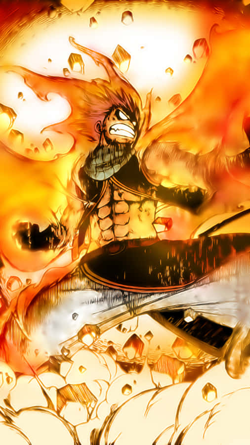 A Character In A Fire And Flames Wallpaper