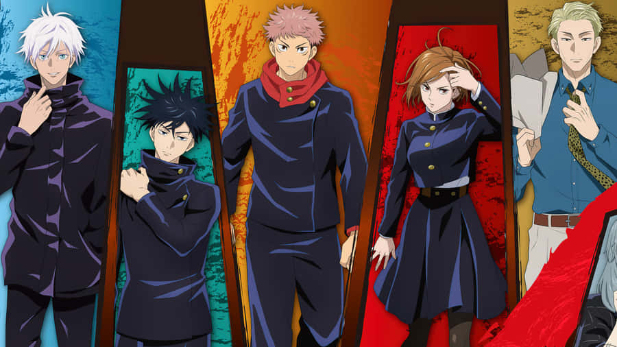 A Cinematic Collage Of All Your Favorite Anime Characters Wallpaper