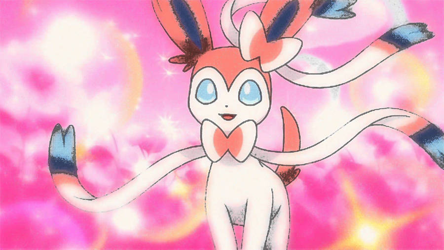 A Classic Anime Companion - The Lovely Sylveon Wallpaper