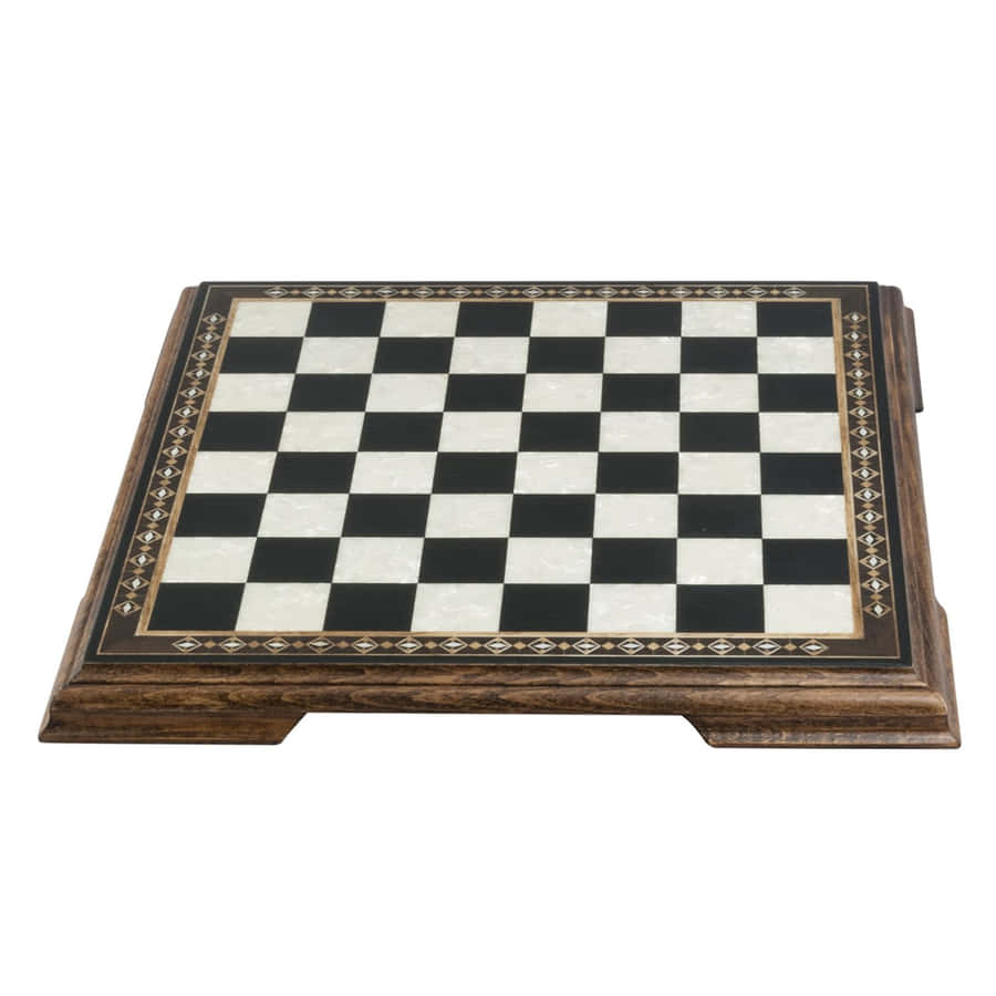 A Classic Game Of Chess Is Played On A Traditional Wooden Chessboard. Wallpaper