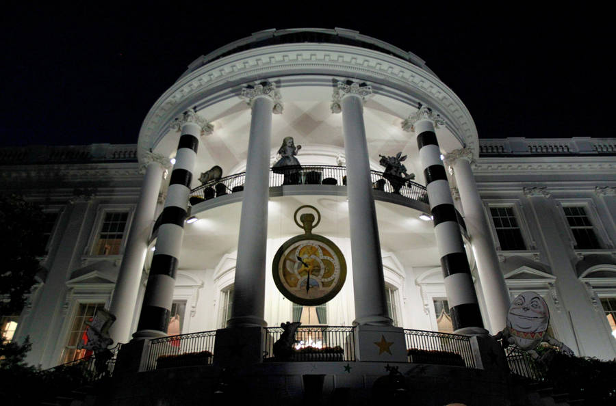 A Clearer View Of The White House Entrance Wallpaper