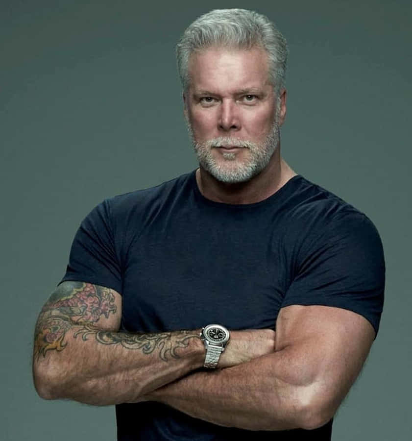 A Close-up High Definition Portrait Of Kevin Nash Wallpaper