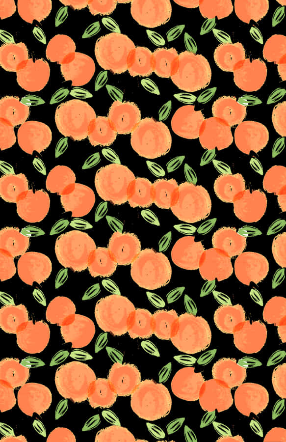 A Close-up Of A Bright And Colorful Orange Wallpaper