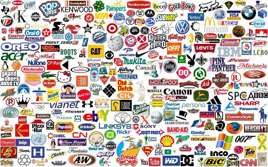 A Collage Of Iconic Brands Wallpaper