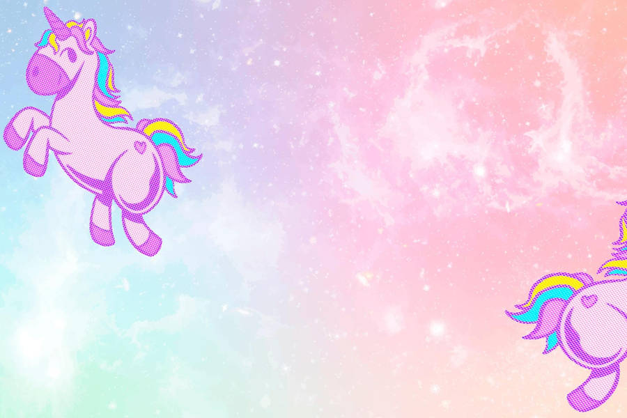A Cool And Colorful Unicorn Wallpaper