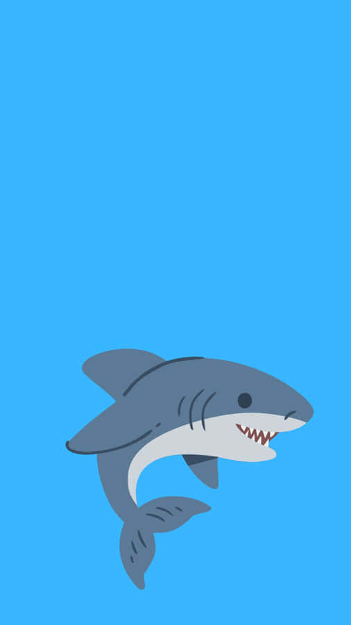 A Cool Shark Swimming Through The Sea. Wallpaper