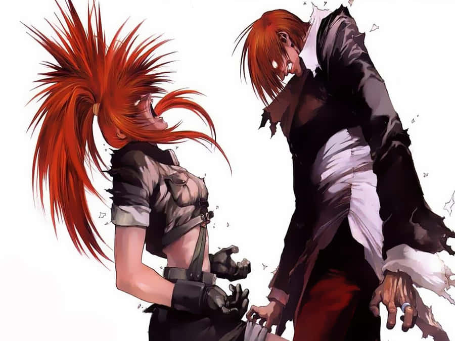 A Couple Of Anime Characters With Red Hair Wallpaper