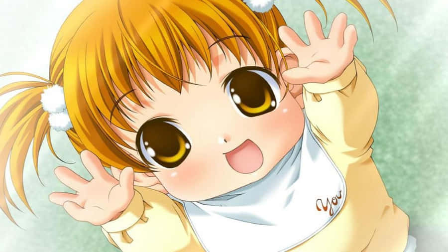 A Cute Little Girl With Long Hair And Brown Eyes Wallpaper