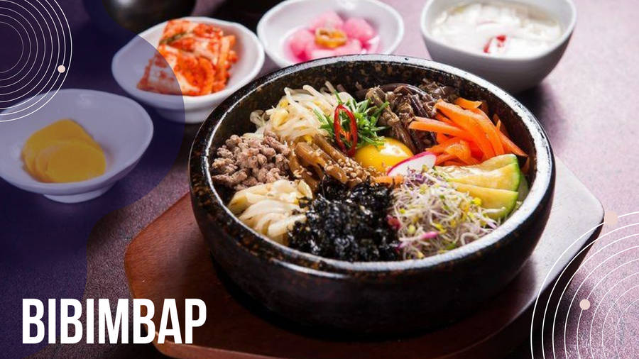 A Delicious Serving Of Classic Korean Bibimbap Wallpaper