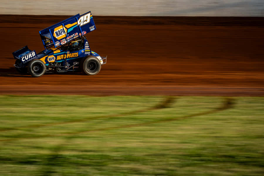 A Dirt Track Race Car Wallpaper
