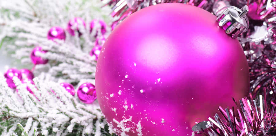 A Dreamy Pink Christmas Wallpaper