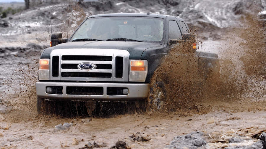 A Ford Truck On The Open Road Wallpaper