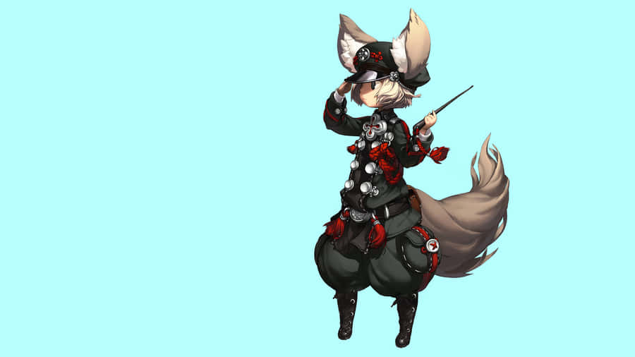 A Fox In A Costume With A Gun Wallpaper