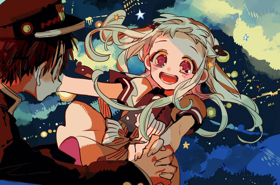 A Girl Is Holding A Boy In The Air Wallpaper