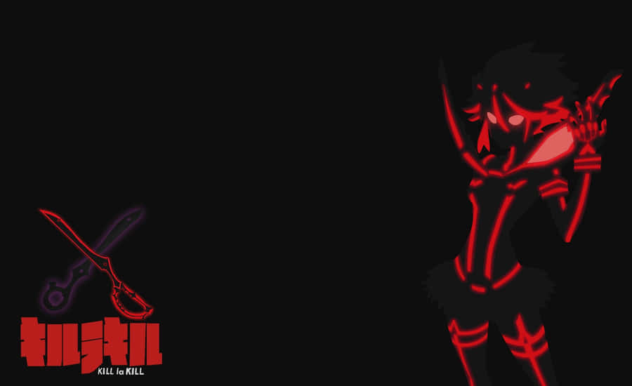 A Girl With A Sword And Red Lights Wallpaper