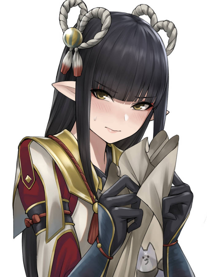 A Girl With Long Hair Holding A Bag Wallpaper