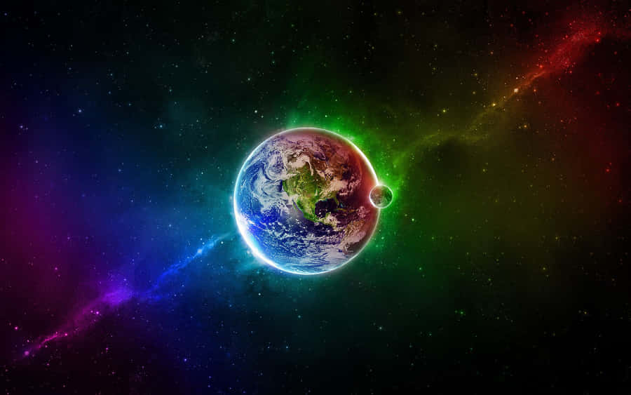 A Glimpse Of World From Outer Space Wallpaper