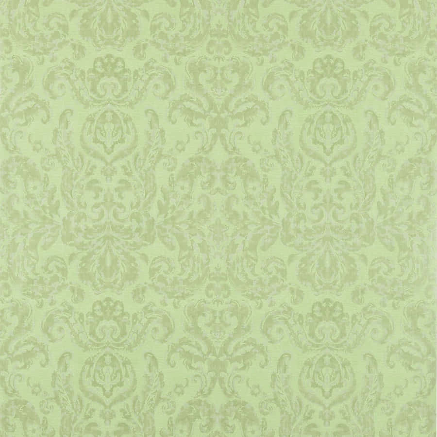 A Green And Beige Damask Wallpaper Wallpaper