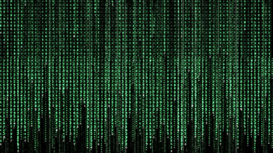 A Green Binary Code Background Wallpaper