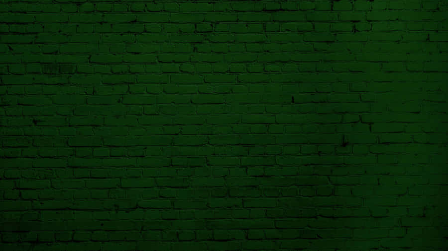 A Green Brick Wall With A White Brick Wall Wallpaper