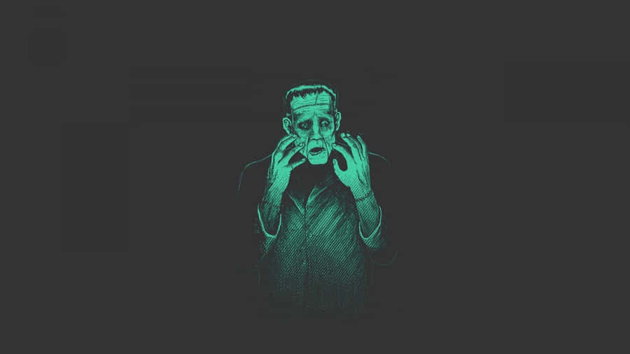 A Green Image Of A Frankenstein Monster Wallpaper