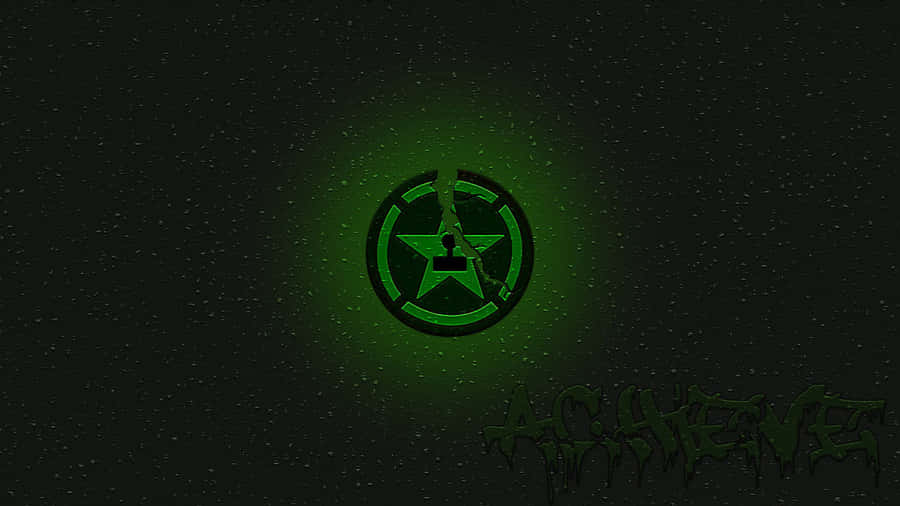 A Green Logo With A Black Background Wallpaper