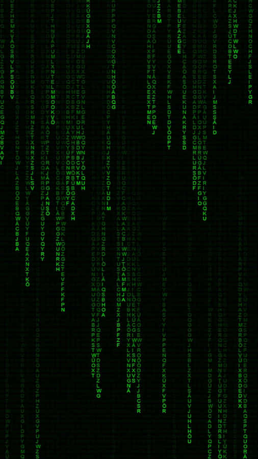 A Green Matrix Code Background Wallpaper