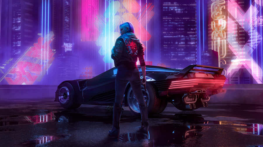 A Gritty Cyberpunk Future Wallpaper