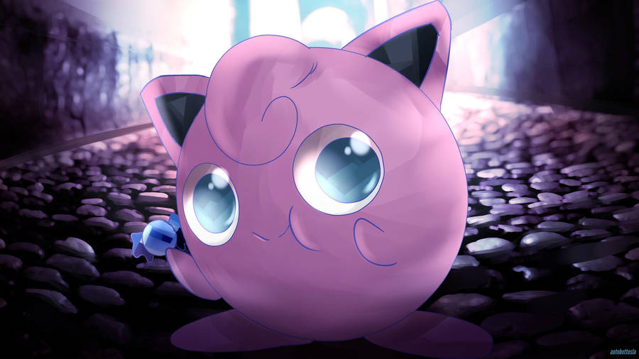 A Jigglypuff Blooming With Joy! Wallpaper
