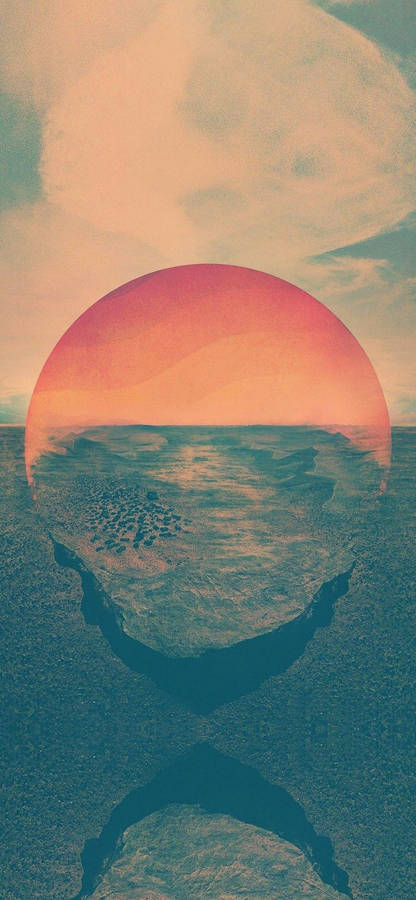 A Large Circular Object In The Water Wallpaper