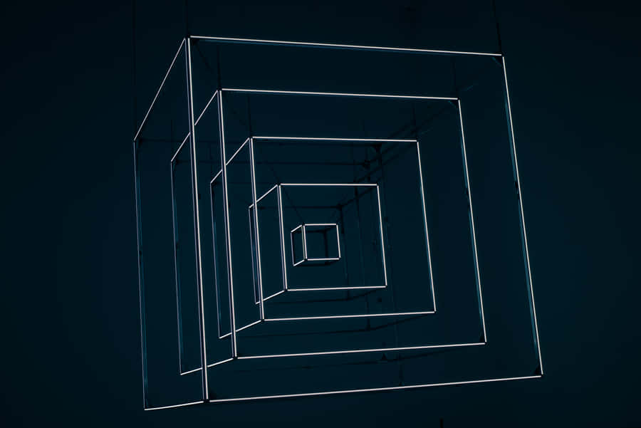 A Light Sculpture With A Square Shape Wallpaper