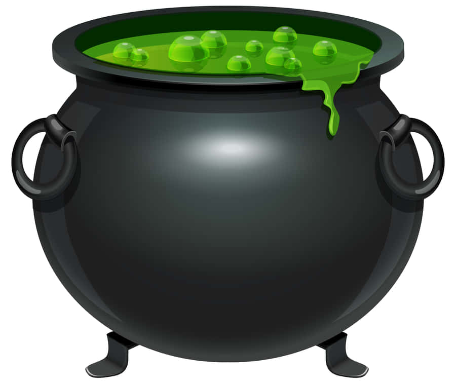 A Magical Cauldron In A Mystical Forest Wallpaper