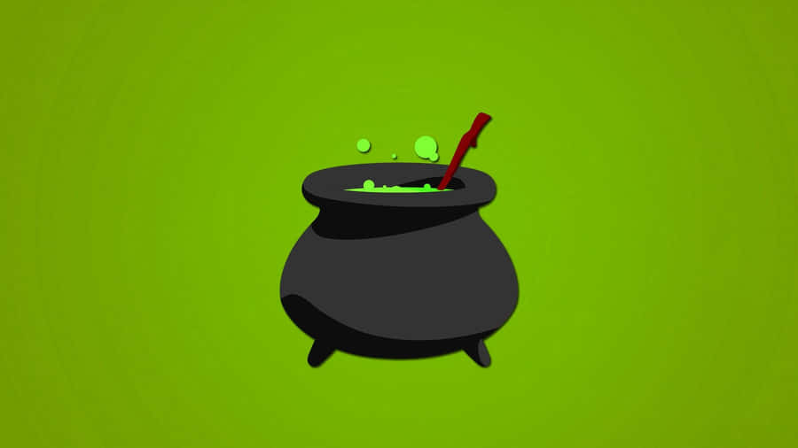 A Magical Cauldron With Eerie Smoke Wallpaper