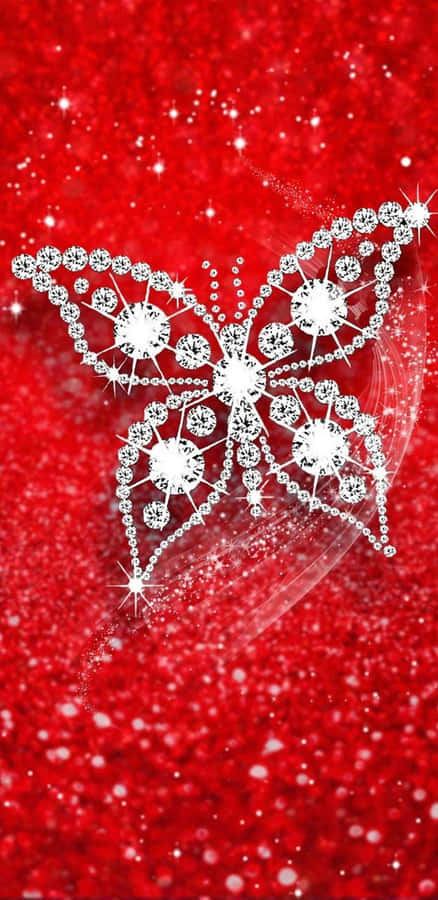 A Magical Glitter Butterfly Fluttering In The Breeze. Wallpaper