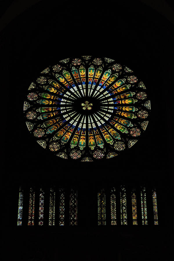 A Majestic Glimpse Inside Chartres Cathedral Wallpaper