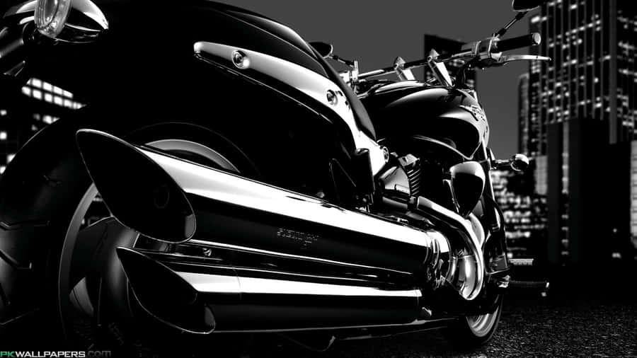 A Man Riding A Classic Harley Davidson Hd Motorcycle Wallpaper