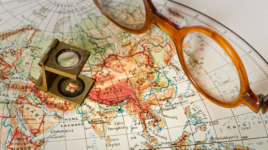 A Map And Loupe Wallpaper