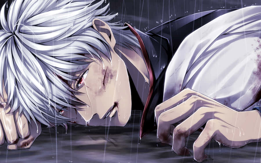 A Mysterious Young Samurai From The Anime Series Gintama Wallpaper