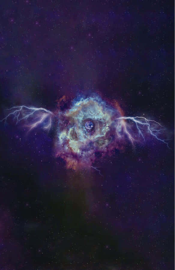 A Nebula With A Blue And Purple Background Wallpaper