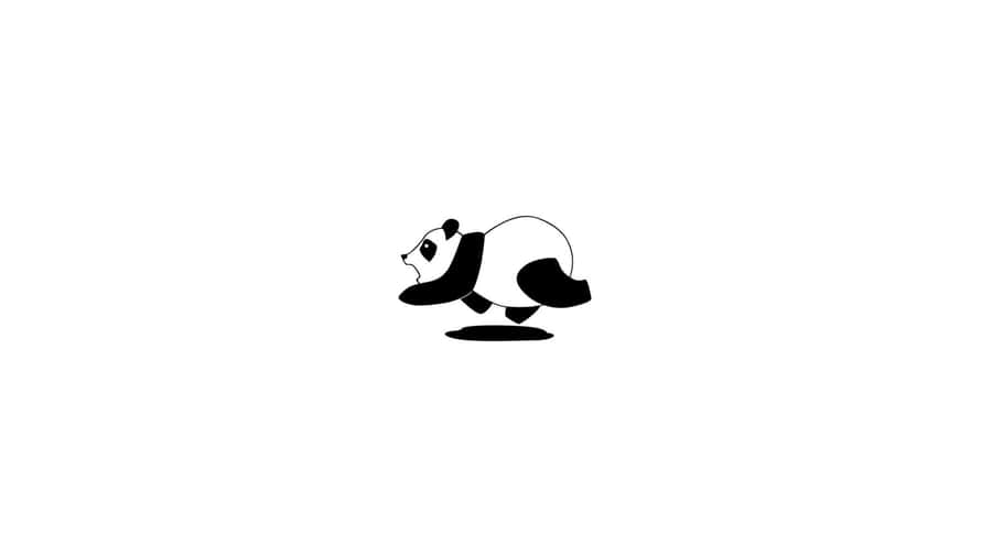 A Panda Bear Logo On A White Background Wallpaper