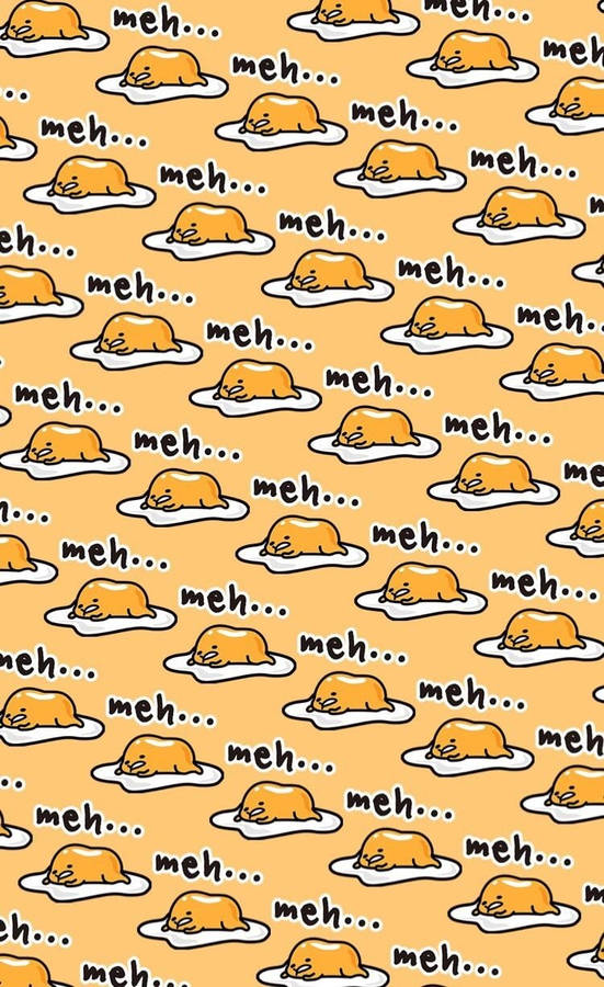 A Pattern With A Yellow Background And A Yellow Cat Wallpaper